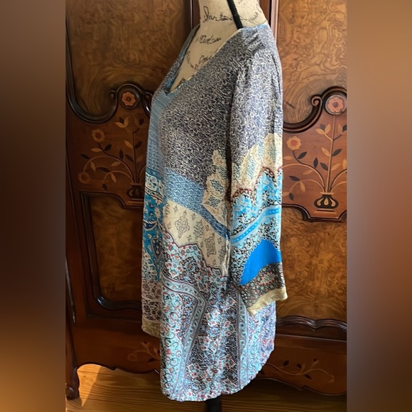 Johnny Was Silk V-Neck Tunic Dress Size MED-EUC-Like New🪷 - Picture 6 of 13